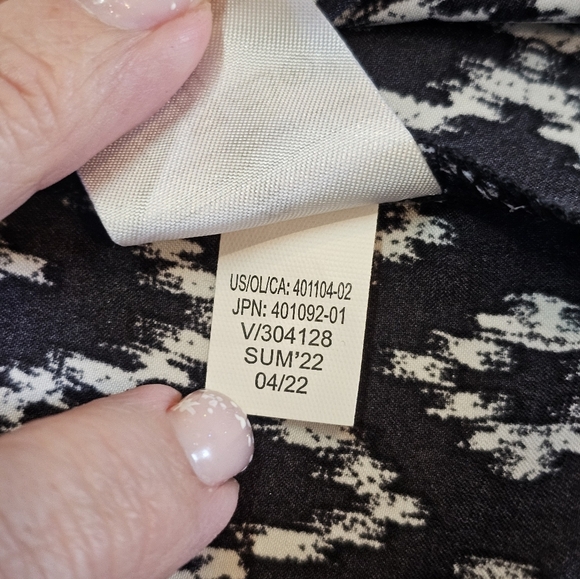 Banana Republic Black White Ikat Maxi Dress XS Summer Sleeveless Racerback - Picture 8 of 10